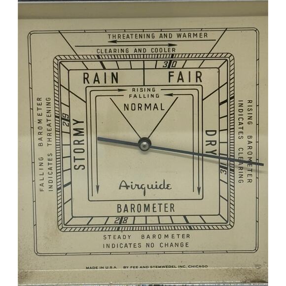 1940’s Art Deco Style Weather Station Black Bakelite Cabinet Fee and Stemwedel - Picture 2 of 15
